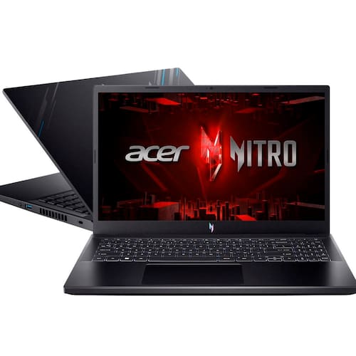 Notebook Acer Nitro V15 Intel Core i5 13ª Geração, 8GB RAM, 512GB SSD, 15.6" FHD LED IPS 144Hz, Retroiluminado, Windows 11 Home, Preto - ANV15-51-58AZ