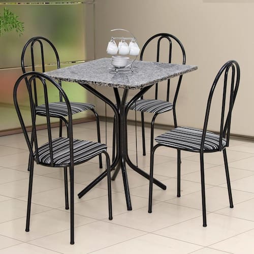 Conjunto de Mesa - 4 Cadeiras Thais- Artefamol Menor preço em Conjunto de Mesa - 4 Cadeiras Thais- Artefamol
