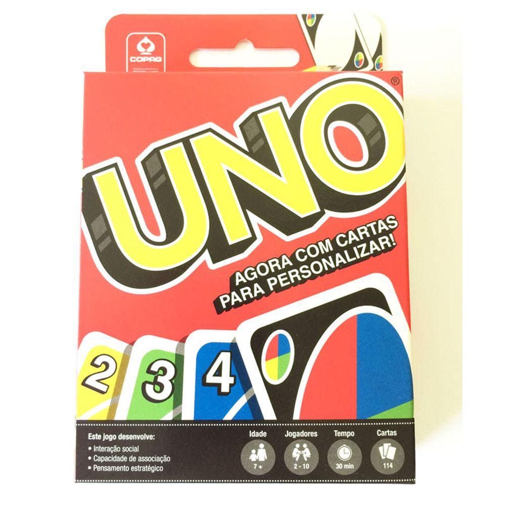 Jogo De Cartas Uno 114 Cartas Copag Mattel Original Com Nf