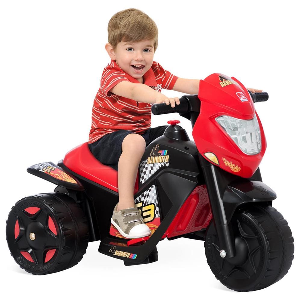 Motocross Eletrica Infantil Com Carregador Vermelha - Homeplay