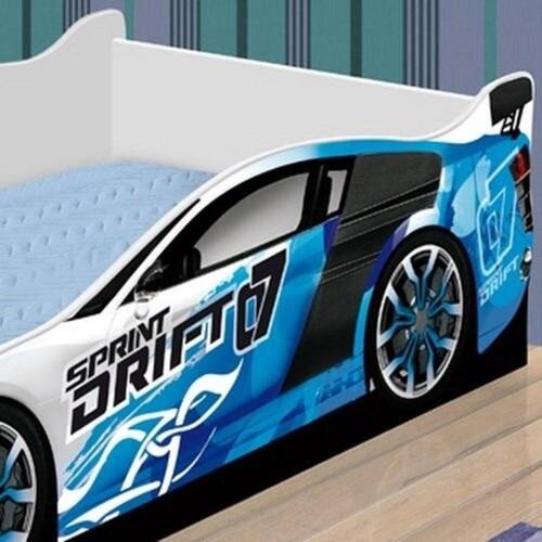 Cama Carro Drift Infantil Azul - JeA Móveis